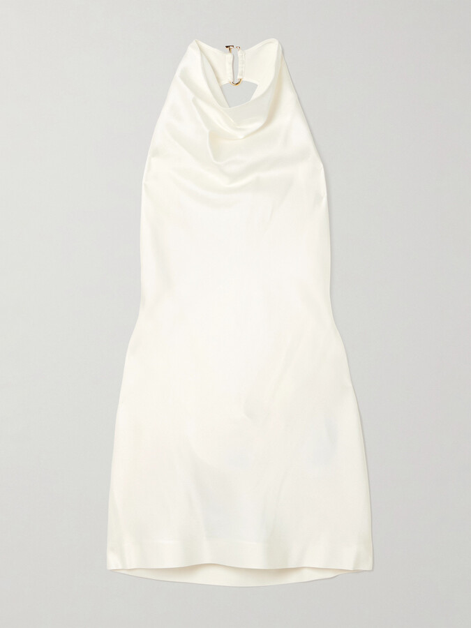 Stella McCartney Draped Satin Halterneck Top - Cream