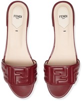 Thumbnail for your product : Fendi Embossed Logo Low Heel Slide Sandals