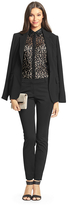 Thumbnail for your product : Diane von Furstenberg Colette Embellished Cheetah Lace Blouse