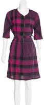 Thumbnail for your product : Burberry Check Print Knee-Length Dress