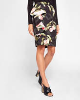 Thumbnail for your product : Ted Baker BLAYYKE Peach Blossom ruffle midi skirt