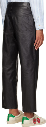 Gucci Black Shiny Leather Pants
