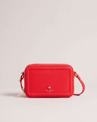 Ted Baker Womens Coral Valense Small Logo-embossed Croc-effect Faux-leather  Purse | ModeSens