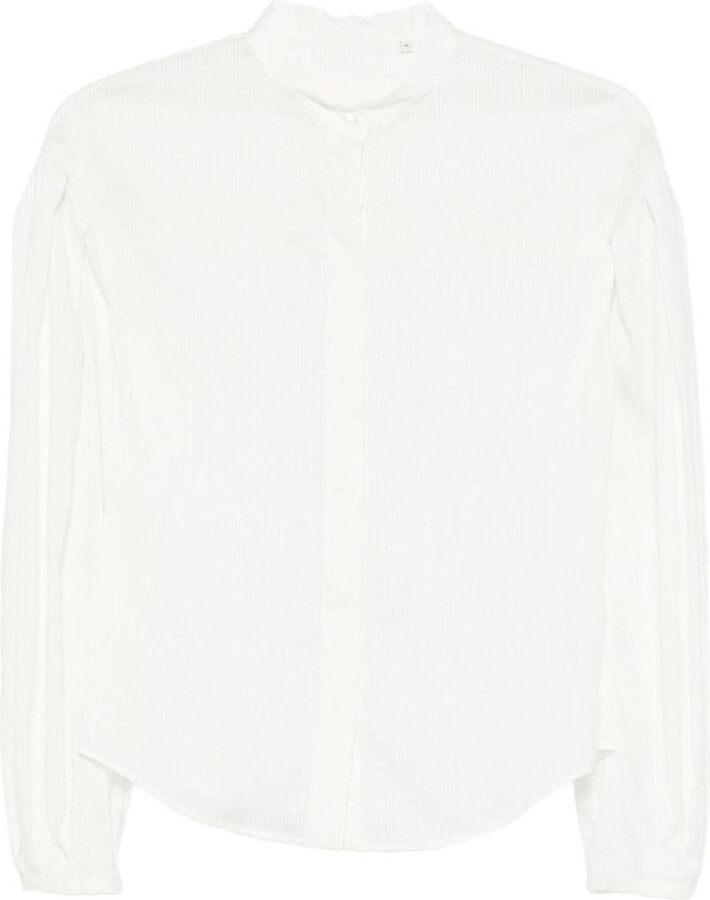 Xacus White Cotton Blend Bridget Shirt