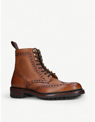 Joseph Cheaney Tweed Commando leather brogue boots