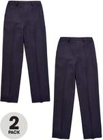 Thumbnail for your product : Very Boys 2 Pack Pull on School Trousers