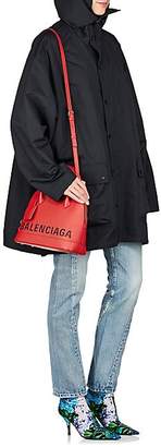 Balenciaga Women's Logo-Back Tech-Fabric Oversized Raincoat - Black