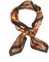Thumbnail for your product : Givenchy Black And Orange Silk Fire Paisley Printed Scarf