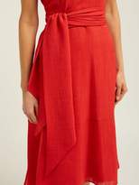 Thumbnail for your product : Freya Cefinn Tie Waist Voile Midi Dress - Womens - Red