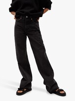 Thumbnail for your product : MANGO High Waist Frayed Hem Wide Leg Jeans