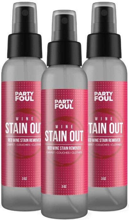 THE OMNI PATH LLC Party Foul Wine Stain Remover Versatile General Purpose Stain Remover 3-Pack 3 oz.