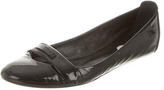 Thumbnail for your product : Burberry Patent Leather Round-Toe Flats