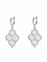 Thumbnail for your product : Boghossian 18kt white gold Titanium Fiber rain diamond drop earrings