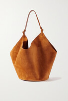 Thumbnail for your product : KHAITE Lotus Medium Suede Tote - Brown