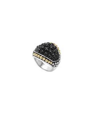 Lagos Black Caviar Onyx Dome Ring, Size 7
