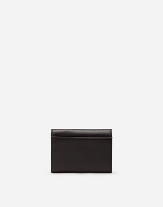 Dolce & Gabbana Small calfskin continental wallet with baroque