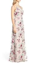 Thumbnail for your product : Jenny Yoo Claire Floral Embroidered Gown