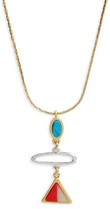 Madewell Stone Inlay Pendant Necklace