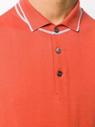Brunello Cucinelli Short-Sleeved Trimmed Polo Shirt