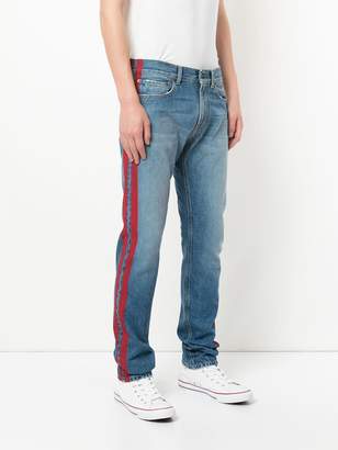 Ports V Side Stripe Straight Leg Jeans