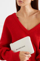 Thumbnail for your product : Balenciaga Logo-printed Textured-leather Pouch