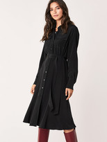 Thumbnail for your product : Diane von Furstenberg Antonette Silk Crepe de Chine Midi Shirt Dress
