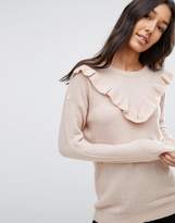 Thumbnail for your product : Brave Soul Tall Frill Crew Neck Sweater