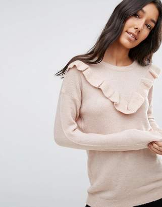 Brave Soul Tall Frill Crew Neck Sweater