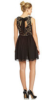 Thumbnail for your product : B. Darlin Lace-Top Back-Tie Dress