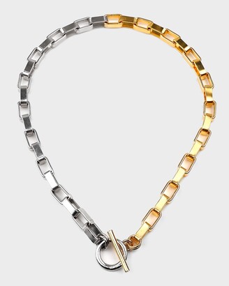Ben-Amun Two-Tone Link Necklace, 16"L