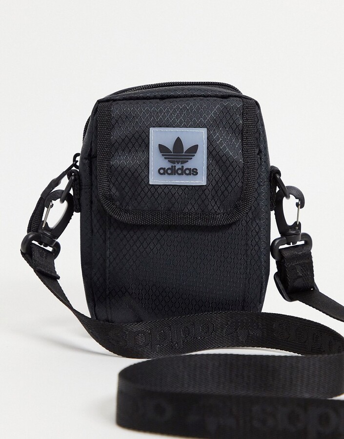 adidas logo cross body bag in off white - ShopStyle