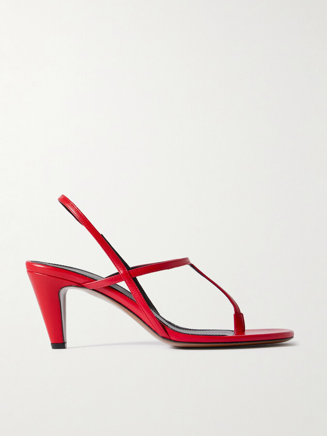 Neous Arneb Leather Slingback Sandals - Red