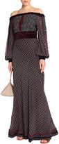 Thumbnail for your product : Talitha Collection Off-the-shoulder Printed Silk-chiffon Maxi Dress