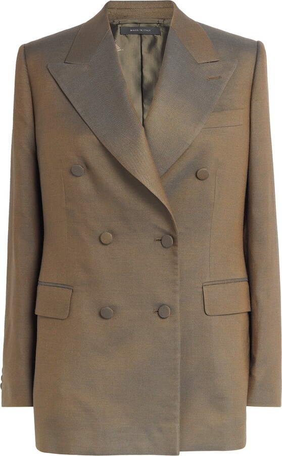 Brioni Silk Double-Breasted Flavia Blazer