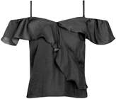 Thumbnail for your product : boohoo Cold Shoulder Frill Crop