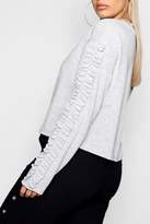 Thumbnail for your product : boohoo Plus Frill Sleeve Sweat Top