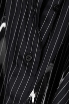 Thumbnail for your product : MM6 MAISON MARGIELA Striped Coated Cotton-poplin Maxi Shirt Dress - Navy