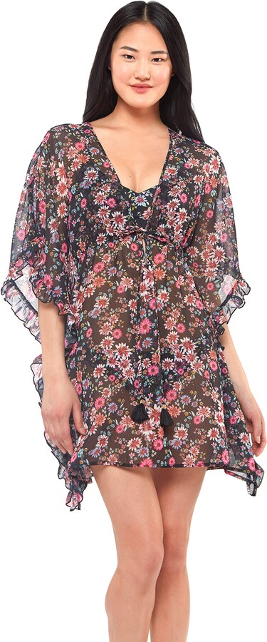 Jessica Simpson Women's Stranded In Paradise Floral-Print Ruffled