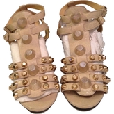Thumbnail for your product : Balenciaga Gold Wedge Heeled Giant Gladiator Sandals