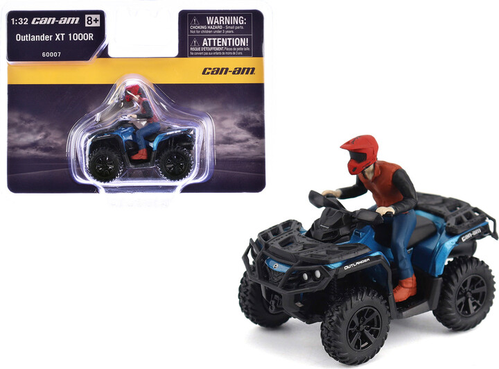 Can-Am Outlander XT 1000R ATV Oxford Blue Metallic with Driver Figure 1/32 Diecast Model by BRP Models