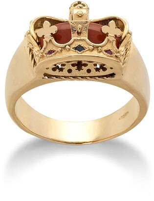 Dolce & Gabbana 18kt Yellow Gold Crown Ring - ShopStyle Jewelry