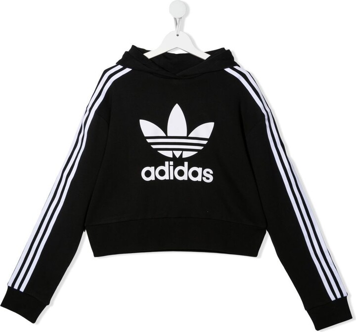 Adidas Originals Kids Adicolor cropped hoodie - ShopStyle Girls' Sweatshirts