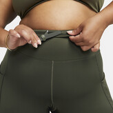 Thumbnail for your product : Nike Women's Go Firm-Support High-Waisted 7/8 Leggings with Pockets (Plus Size) in Green