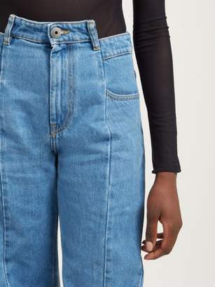 Maison Margiela Wide Leg Cut Out Waist Jeans - Womens - Denim