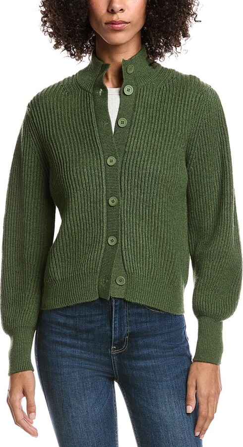 Forte Cashmere Button Wool & Cashmere-Blend Cardigan
