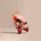 Thumbnail for your product : Burberry Thomas Bear Charm with Rainbow Shearling Trim
