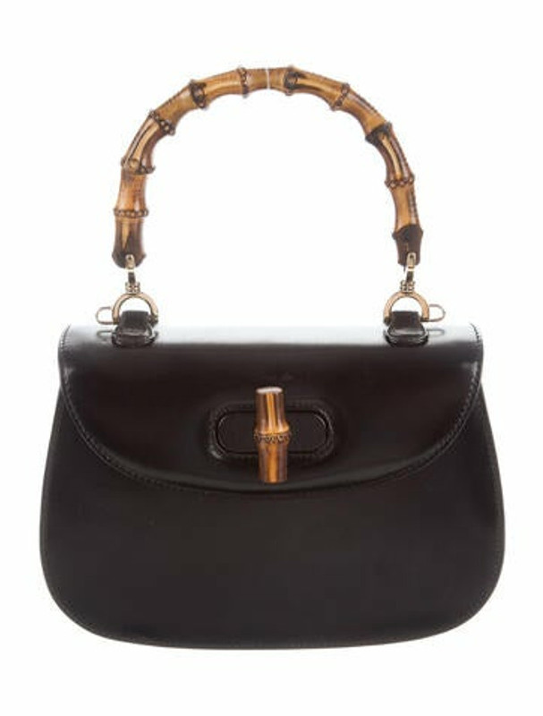 Gucci Vintage Bamboo Top Handle Bag Black ShopStyle