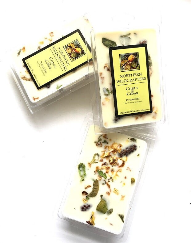 Etsy 7Oz Soy Melt | Citrus & Cedar Balsam Fir, Citrus, Cedar & Cinnamon Sticks Makes It A Festive Addition in Any Season