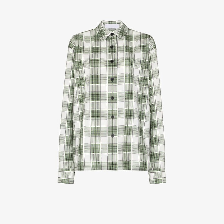 plaid green shirt