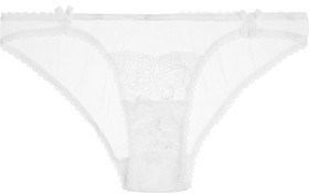 Mimi Holliday Low-Rise Lace And Tulle Briefs